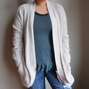 Oversized cream cardigan